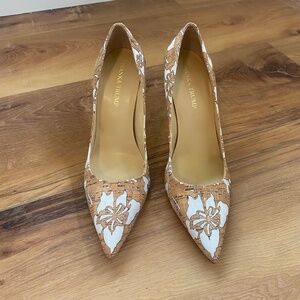 Ivanka Trump Floral Cork Pump Heels